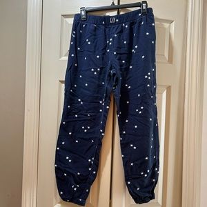 Gap star print fleece jogger pajama pants